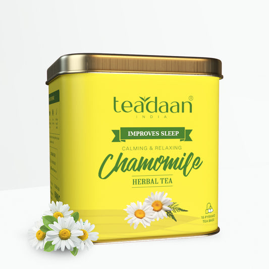 Chamomile Tea for Stress Relief & Good Sleep - 15 Pyramid Tea Bags